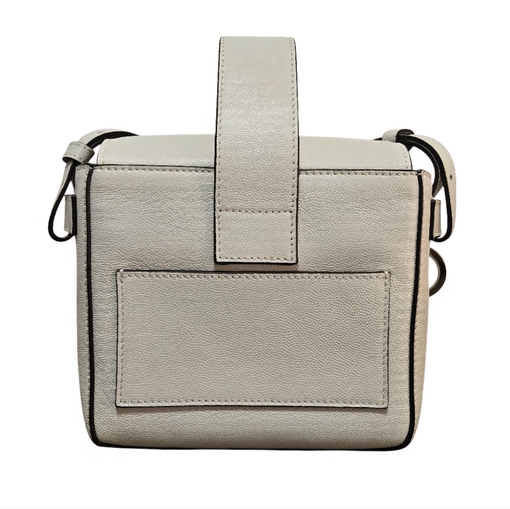 Ganni Leather Micro Crossbody Box Bag In Egret Color & Dustbag-Like New - Picture 4 of 17